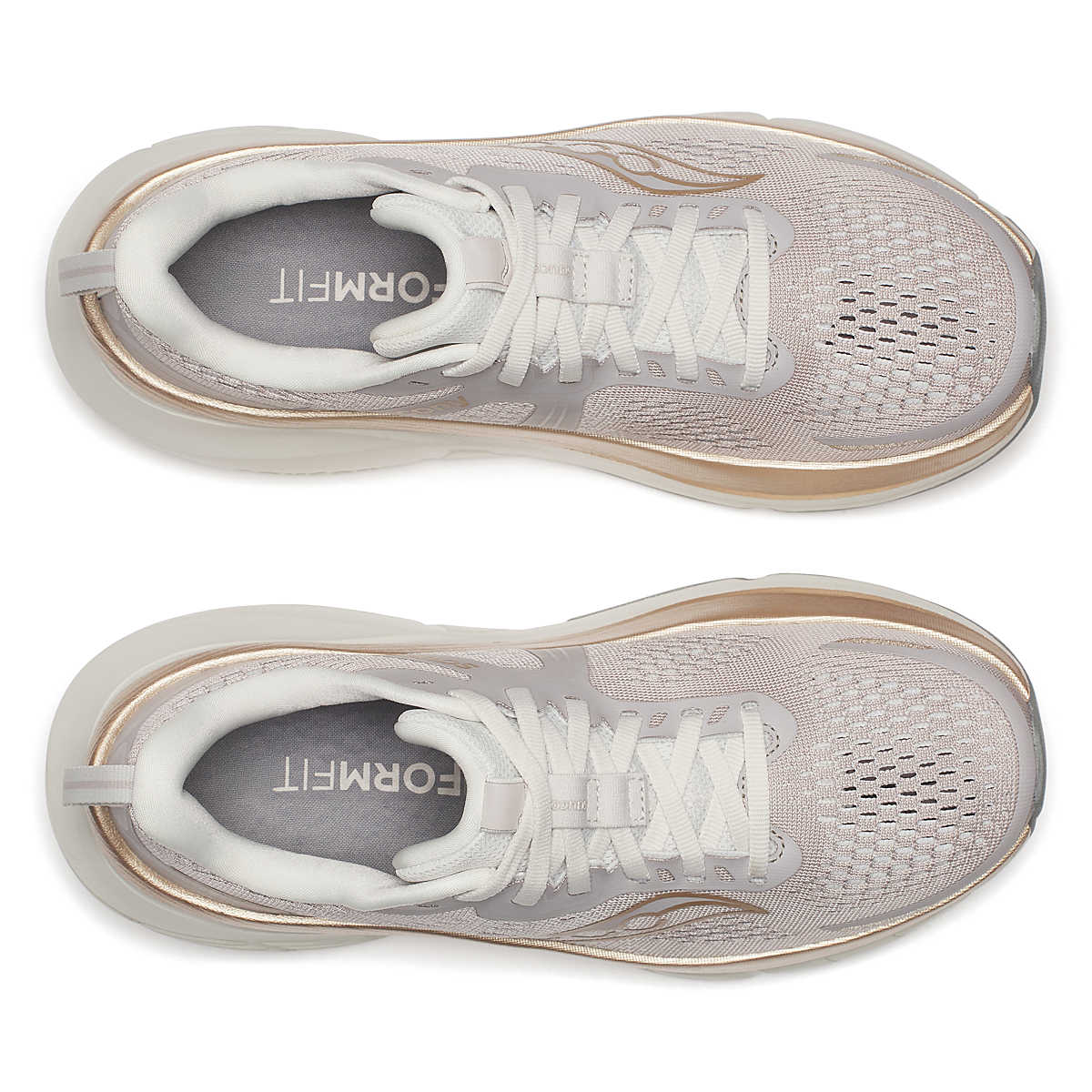 Women's Saucony Guide 18. Oat/Quartz. Top view.