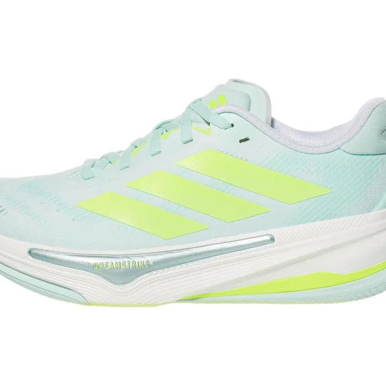 Women's Adidas Supernova Prima. Light Blue upper. White midsole. Lateral view.