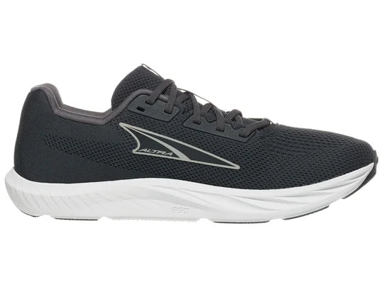 Women's Altra Escalante 4. Black upper. White midsole. Medial view.