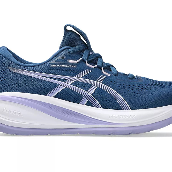 Women's Asics GEL-Cumulus 28 Twilight Blue/Bluebell lateral view