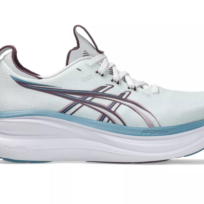 Women's Asics Gel-Nimbus 28 Arctic Blue/Velvet Purple lateral view