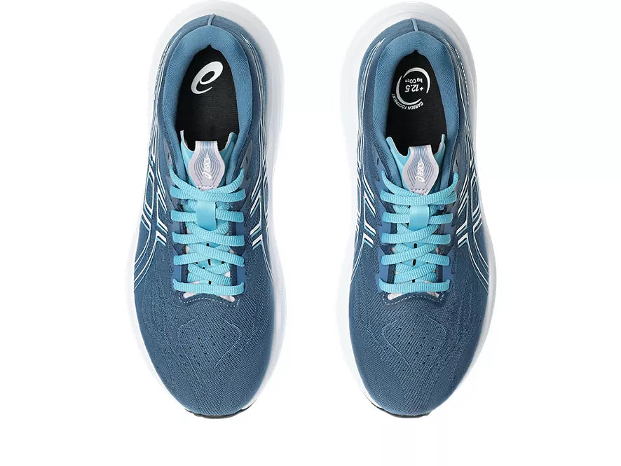 Women's Asics GT 2000 14. Dark Teal upper. White midsole. Top view.