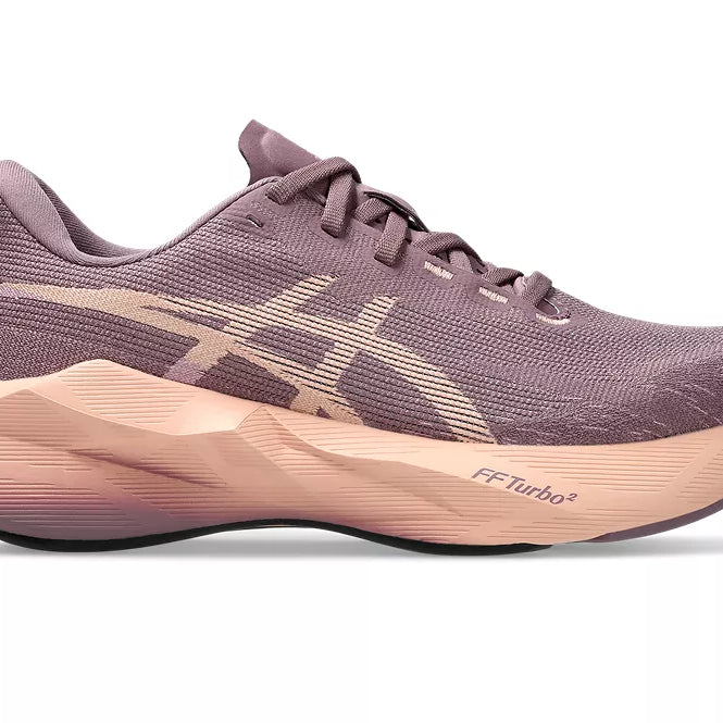 Women's Asics Novablast 6 Dusty Mauve/Cantaloupe lateral view