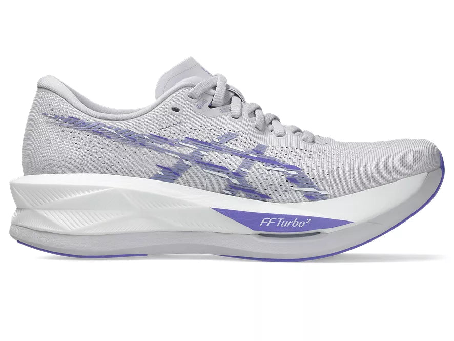 Women's ASICS Sonicblast Lilac Hint/White lateral view