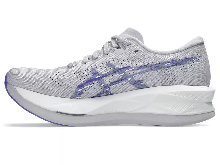 Women's ASICS Sonicblast Lilac Hint/White medial view