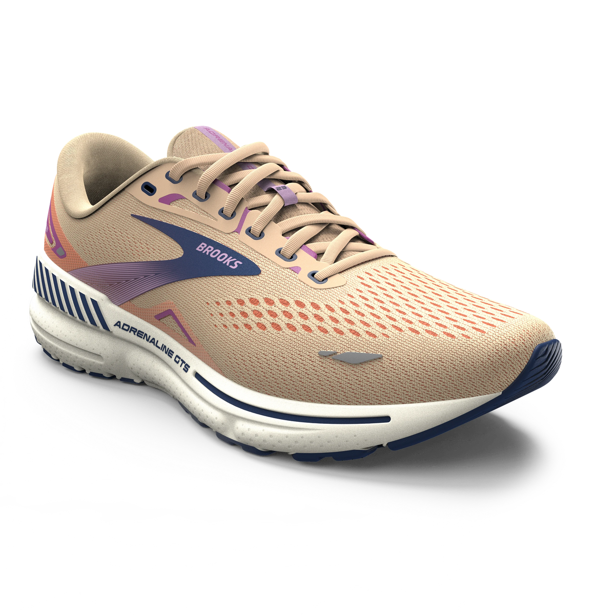 Brooks Adrenaline GTS 23 Women's Apricot/Estate Blue/Orchid Confluence Running Company