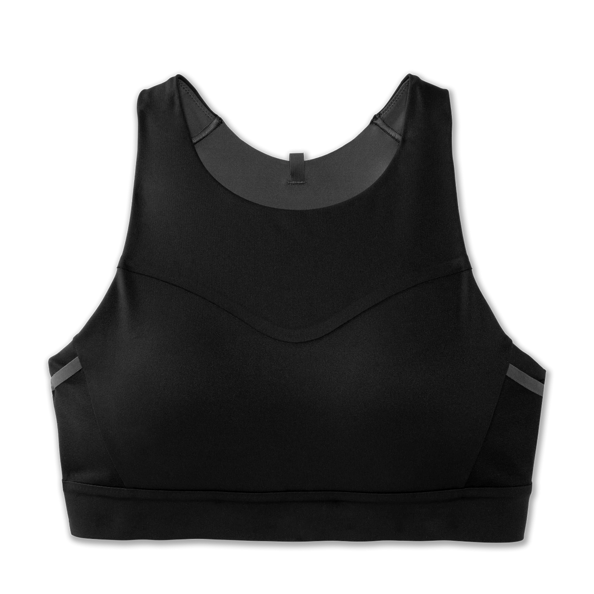 Women's Brooks Drive 3 Pocket Bra. Black. Front view.