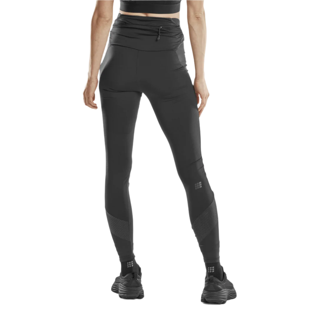 CEP Cold Weather Tights Womens. Black. Back view on model.