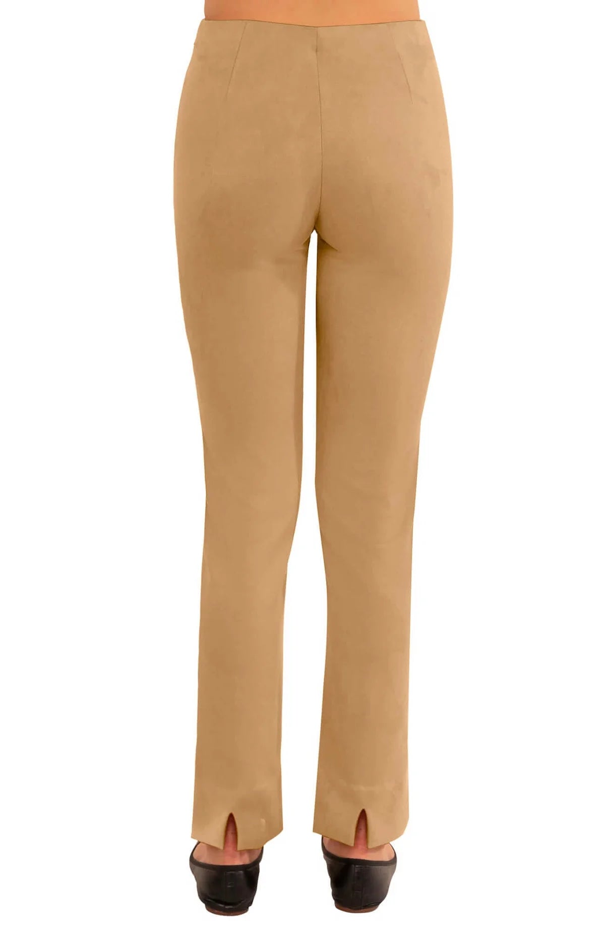 Gretchen Scot GripeLess Pull On Pants. Ultra Suede. Beige.