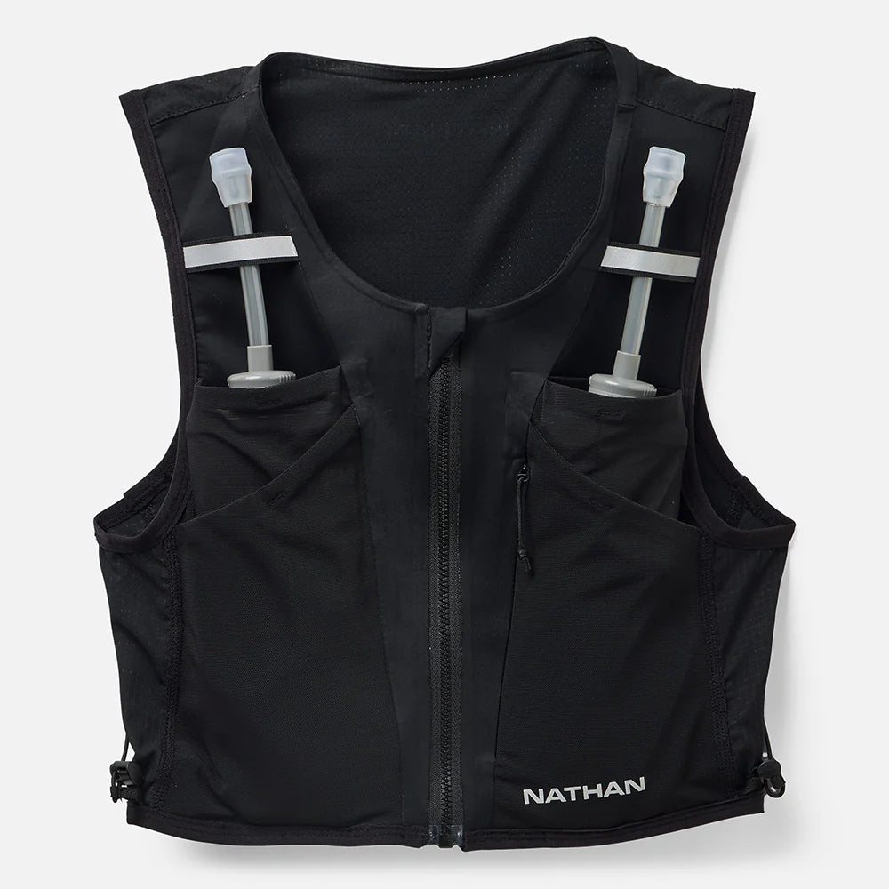 Women's Nathan AeroZip 1 Liter Hydration Vest. Black.
