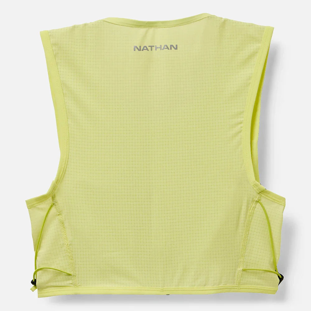 Women's Nathan AeroZip 1 Liter Hydration Race Vest, Light Lime/Reflective Silver.