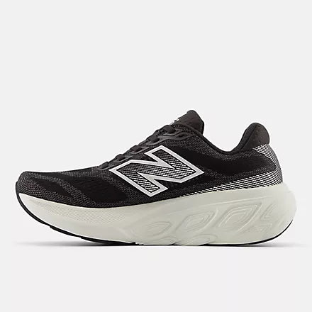 Women's New Balance 80v15. Black upper. White midsole. Medial view.