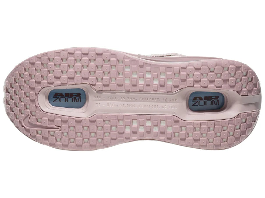 Women's Nike Vomero Premium. Pink/Grey upper. Pink/Grey midsole. Bottom view.