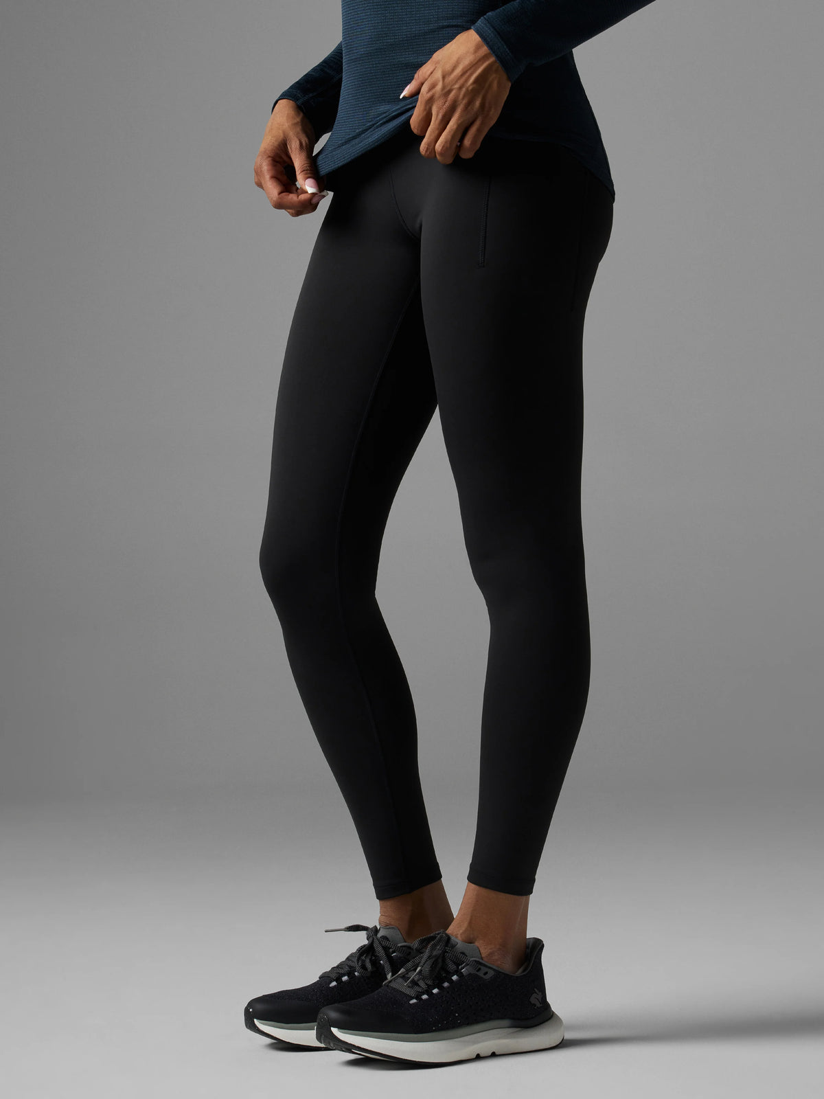 Women's rabbit Tights. Black.