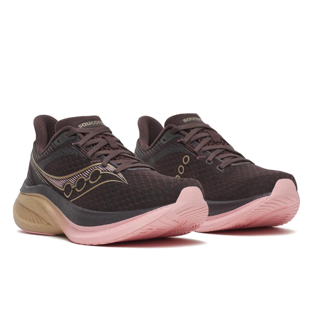 Women's Saucony Endorphin Speed 5. Torte/Aureate. Lateral view.