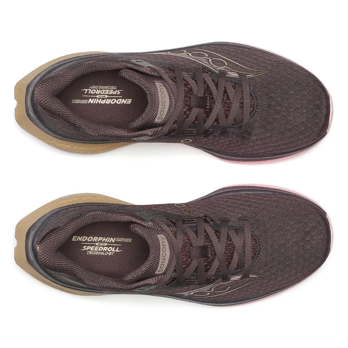 Women's Saucony Endorphin Speed 5. Torte/Aureate. Top view.