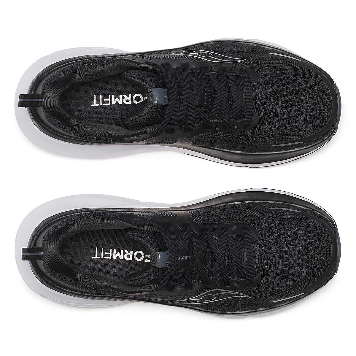 Women's Saucony Guide 18. Black/White. Top view.