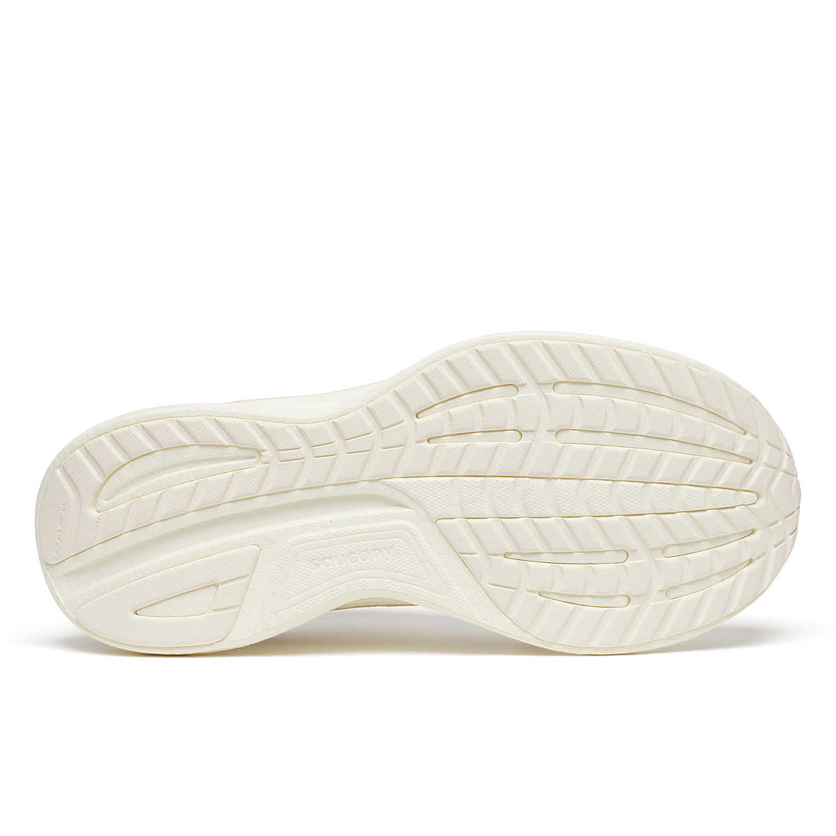 Women's Saucony Ride 18. Vanilla. Outsole view.