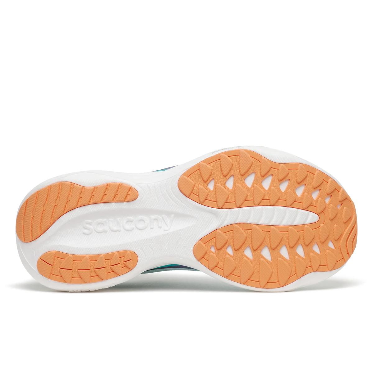 Women's Saucony Ride 19. Spa/Naval. Outsole view.