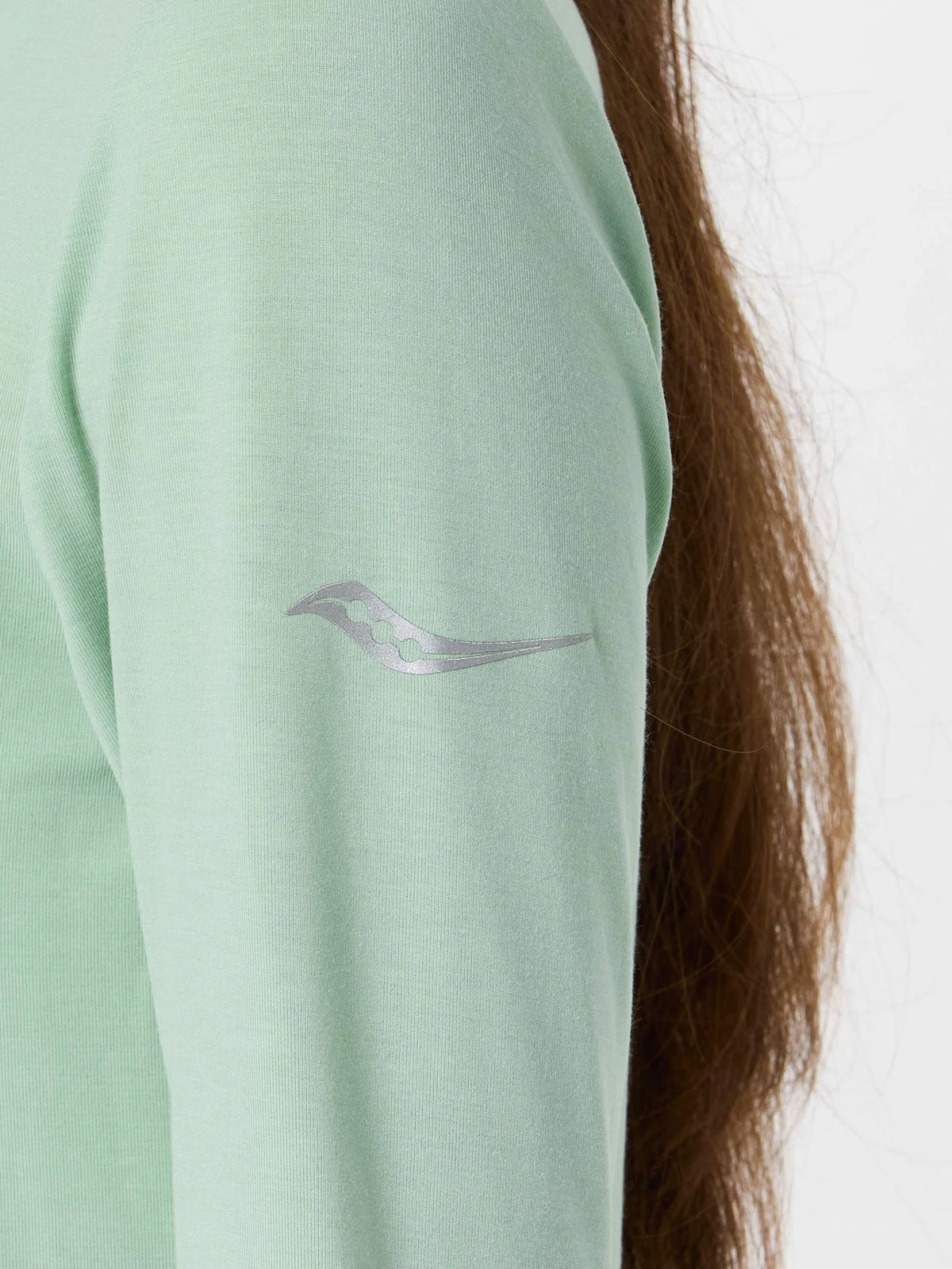 Women's Saucony Triumph Long Sleeve. Light green.