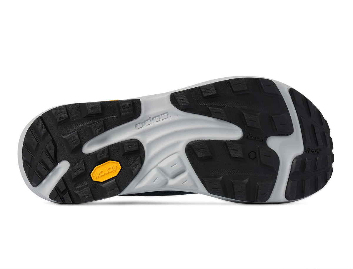 Women's Topo Ultraventure 5 in Grey/Blue – outsole view.