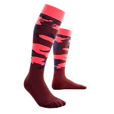 Women's CEP The Run 4.0 Compression Socks. Multicolored. Lateral view.