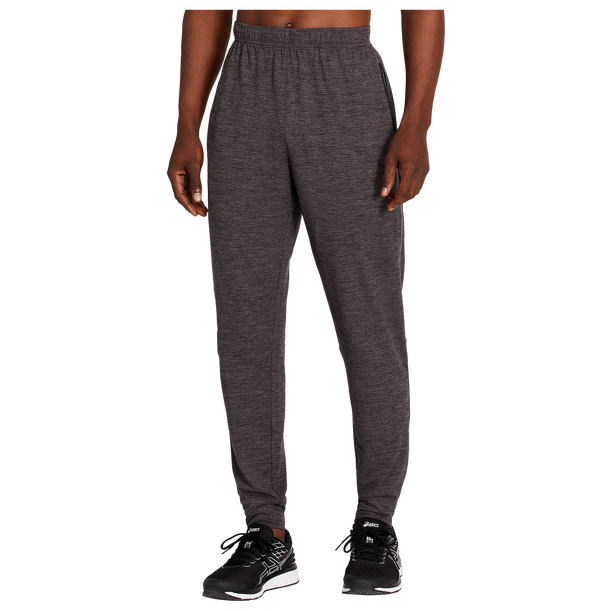 Men's Asics Performance Tech Pant. Grey. Front view.