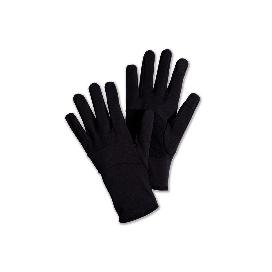 Unisex Brooks Fusion Gloves. Black. Front view.