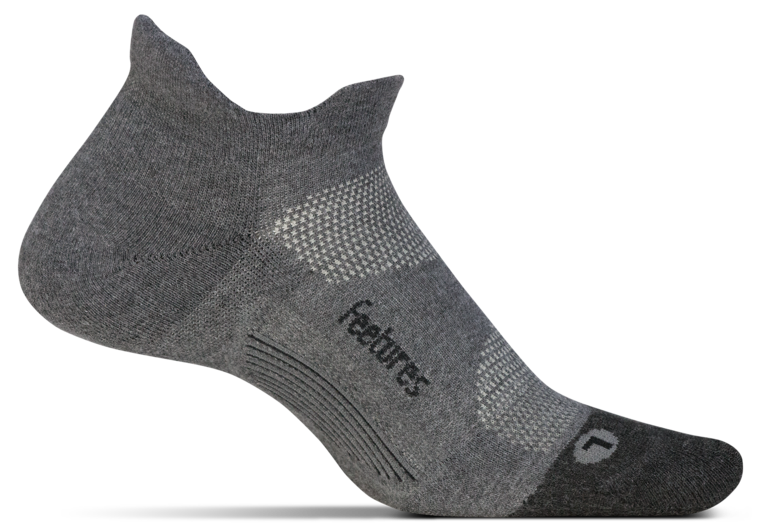 Feetures Elite Max Cushion No Show Tab. Grey