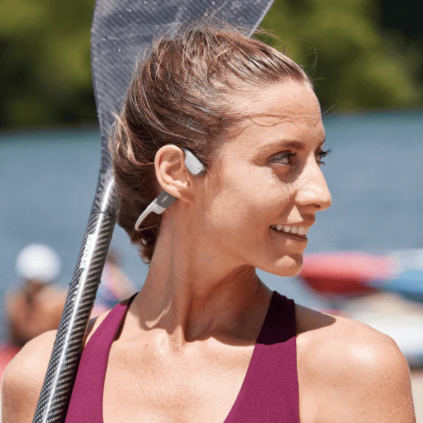 Shokz OpenRun Headphones Grey.