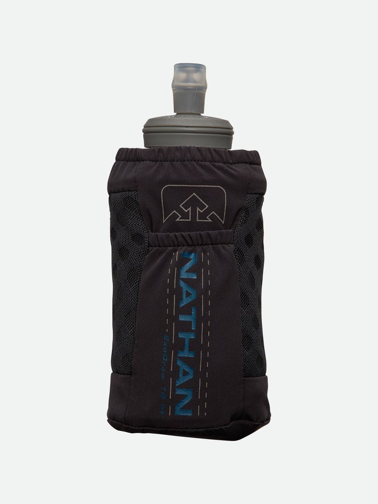 ExoDraw 2 running hand-held water bottle soft flask by Nathan Sports in black