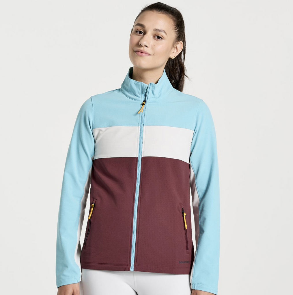 Women's Saucony Bluster Jacket. Front view.