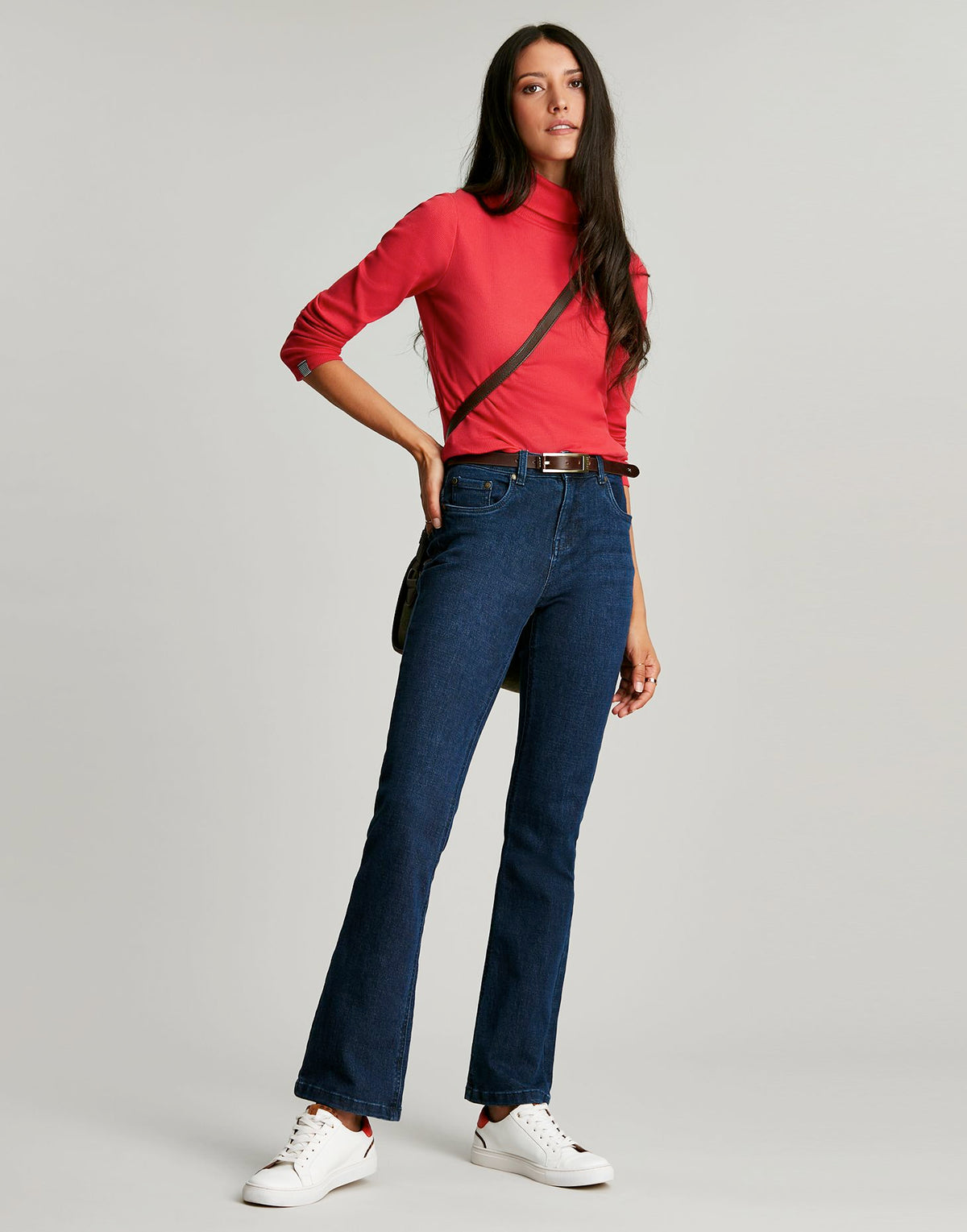 Joules Clarissa Roll Neck Jersey Top - Red - Women's - View 2
