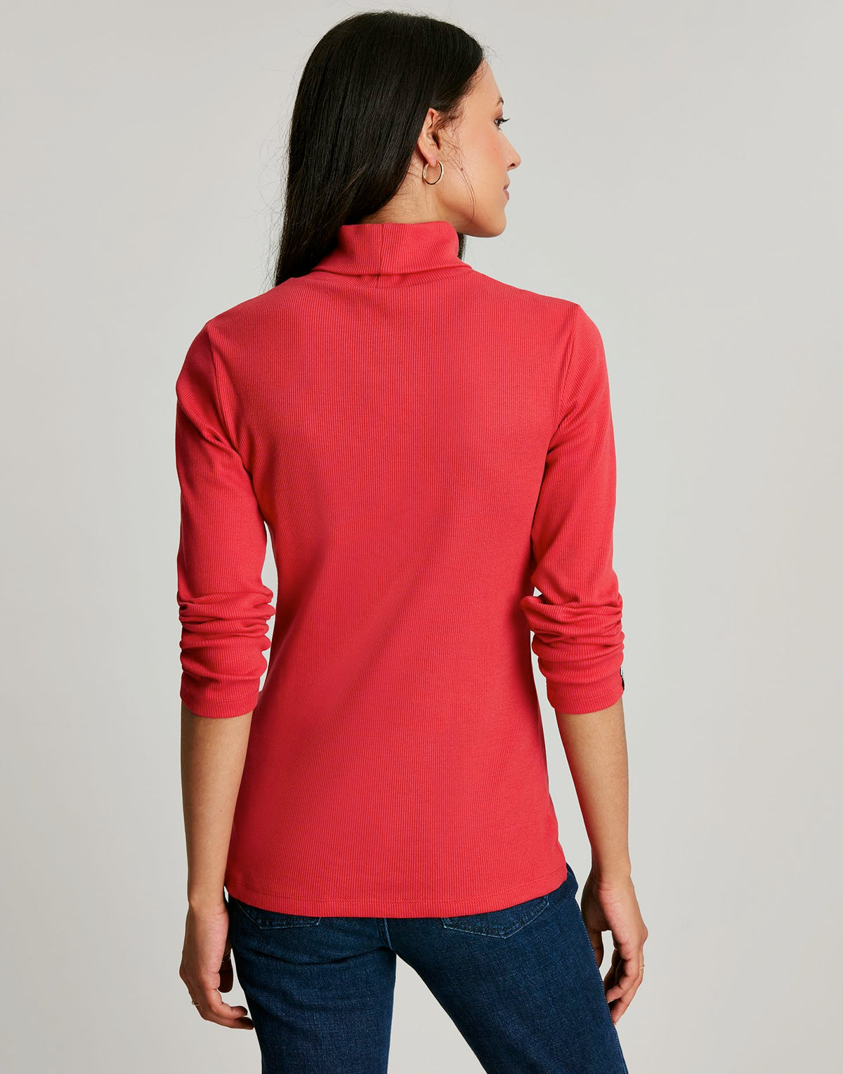 Joules Clarissa Roll Neck Jersey Top - Red - Women's - View 5