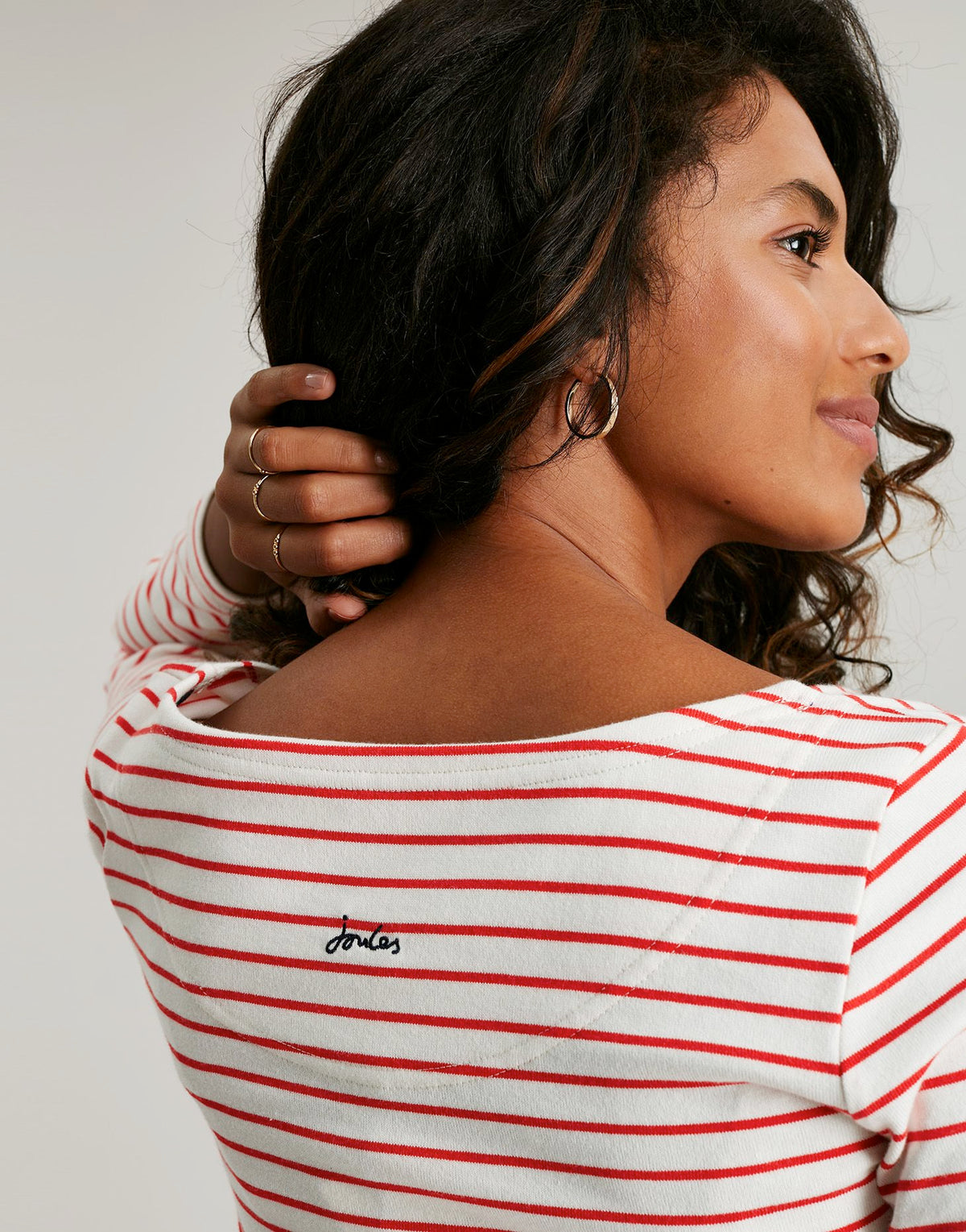 Joules Harbour Luxe Long Sleeve Jersey Top - Family Christmas - Women's - View 4