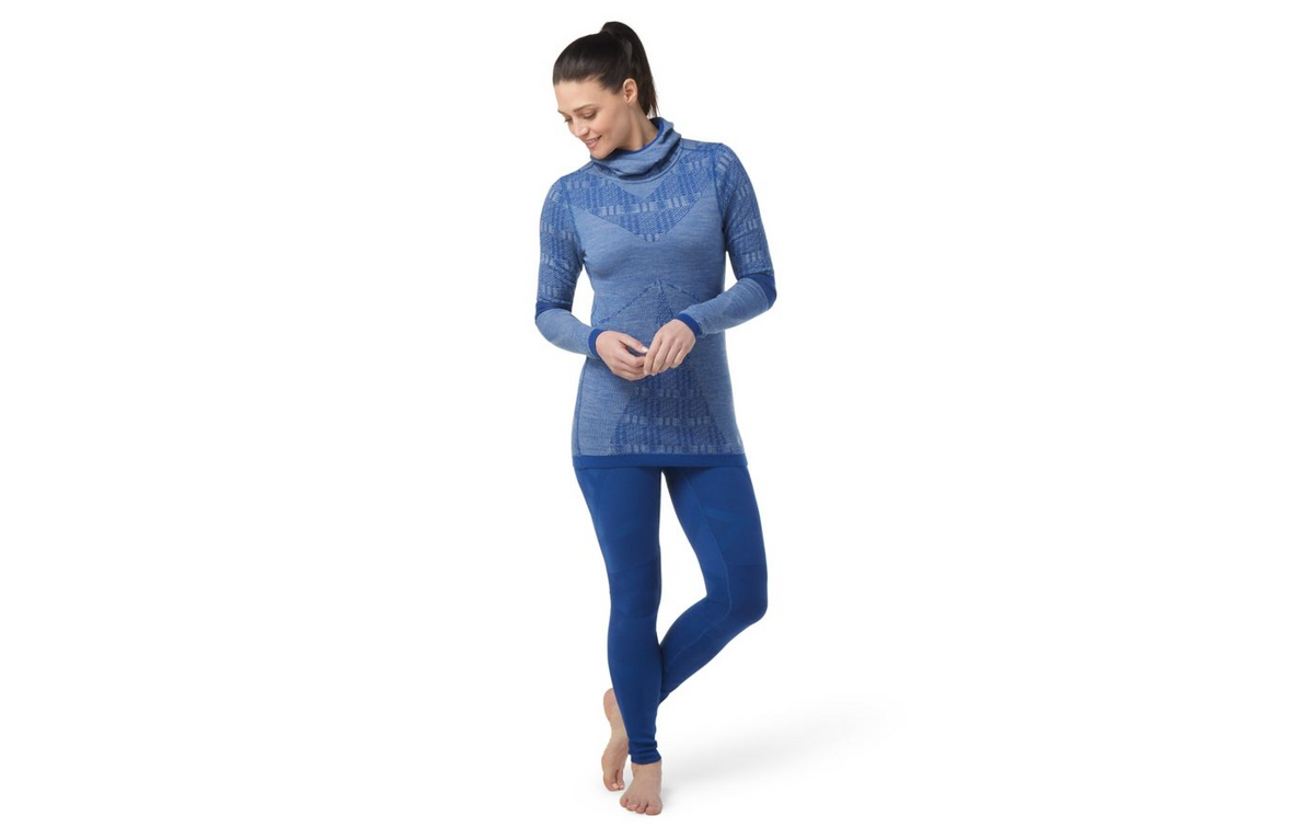Women's Smartwool Intraknit Max Merino Base Layer Hoodie | Blue | Front View