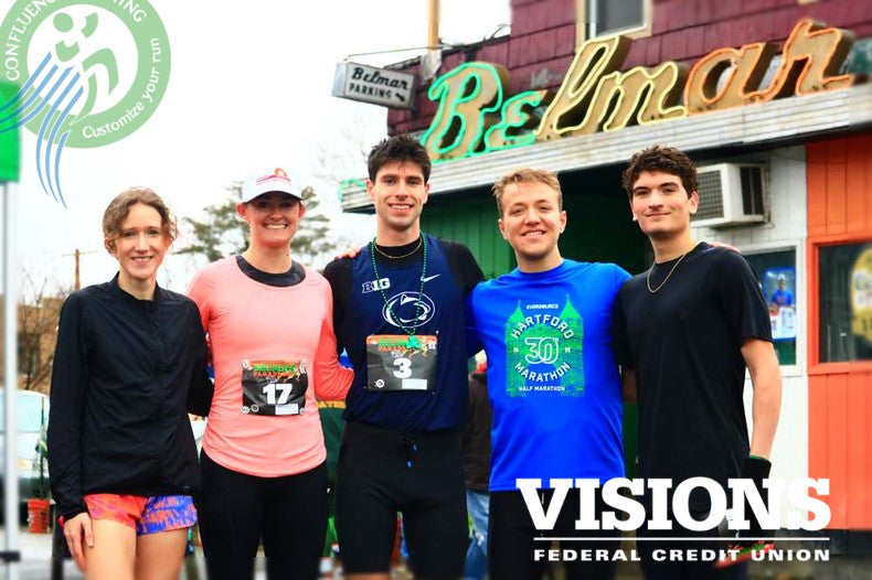 Male and Female Winners of the 2024 Belmar Parade Day Mile: Matthew Cavaliere from Delmar, NY, and Anna Shields from Hartford, CT, respectively.