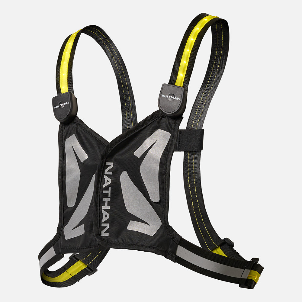 Nathan Laser Light Web Vest RX 2.0 in Black and High Vis Yellow