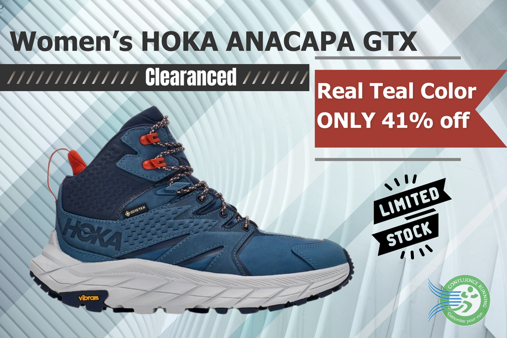 HOKA Anacapa GTX 2 Real Teal Color Black Black Confluence Running Binghamton Goshen Corning Watertown Lake Placid New York Discounted