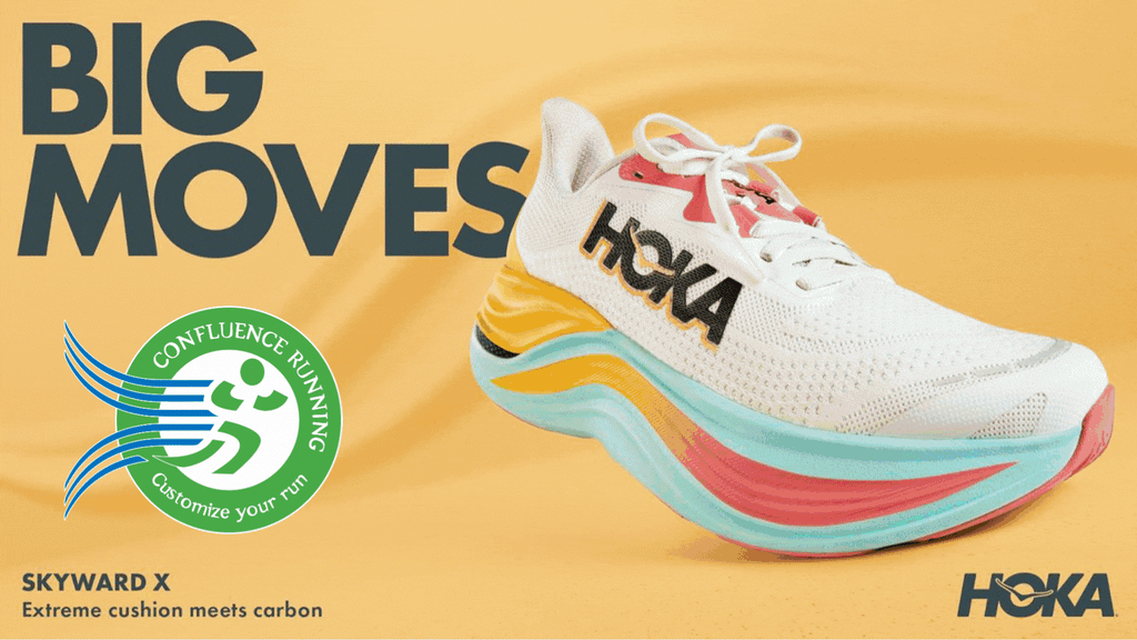 HOKA Skyward X Release Exclusively at Confluence Running Running Store Near your HOKA Outlet Store for Runners Triathletes and Gym Rats