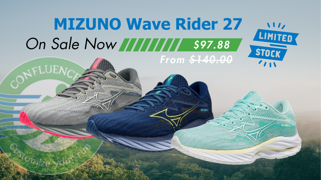 Mizuno Wave Rider 27 on clearance discount at a running store near you confluence running Mizuno online outlet store