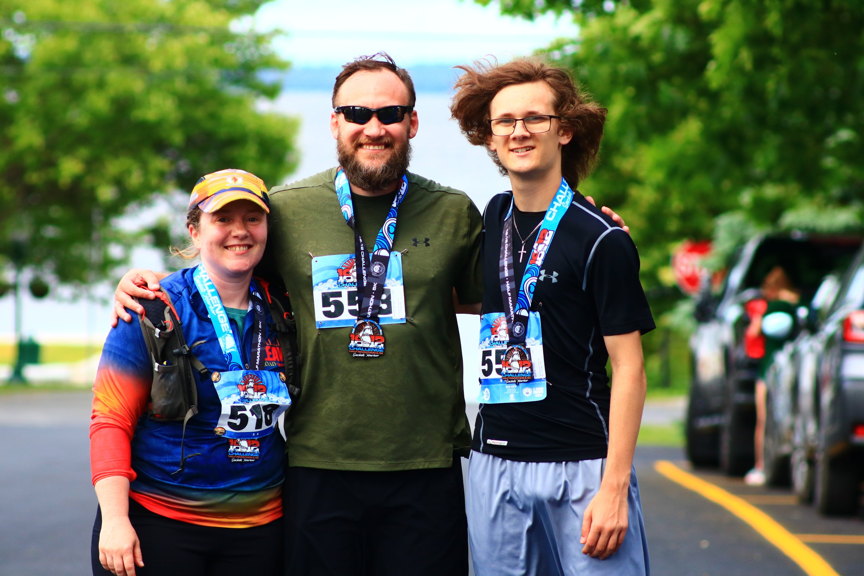 Sackets Harbor Marathon and Half Marathon 1812 Challenge Weekend Family running 5k together