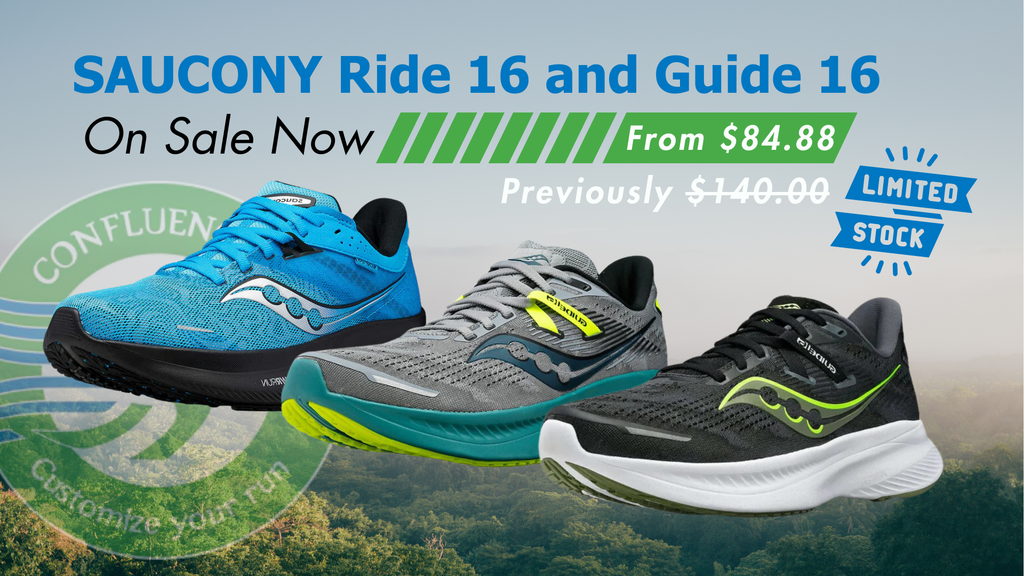 Saucony Ride 16 and Guide 16 clearance discount at a running store near you confluence running Saucony online outlet store