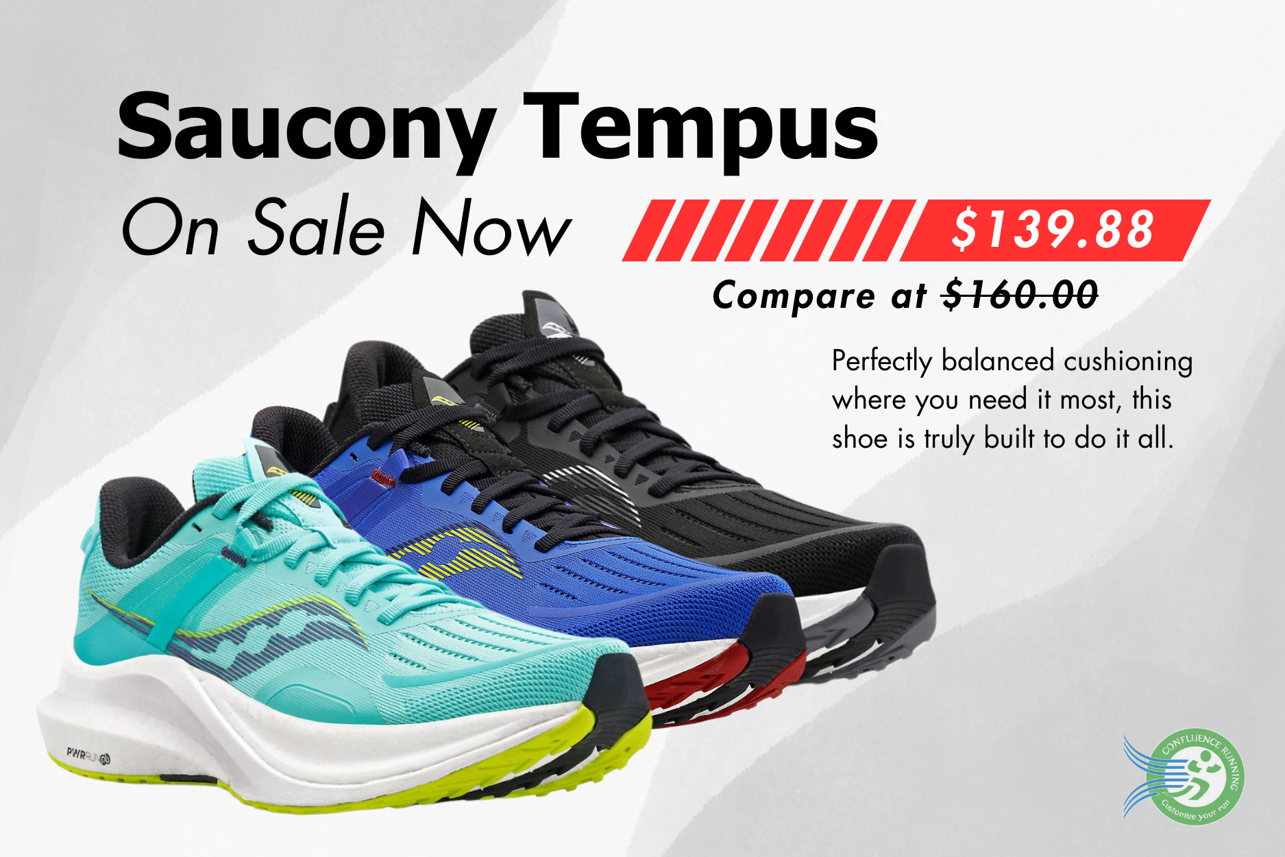Saucony Tempus A Price Drop on Premium Performance Confluence Running Company