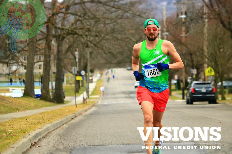 Peter Wall racing and running well in the St. Pat's 4 Miler in Binghamton New York