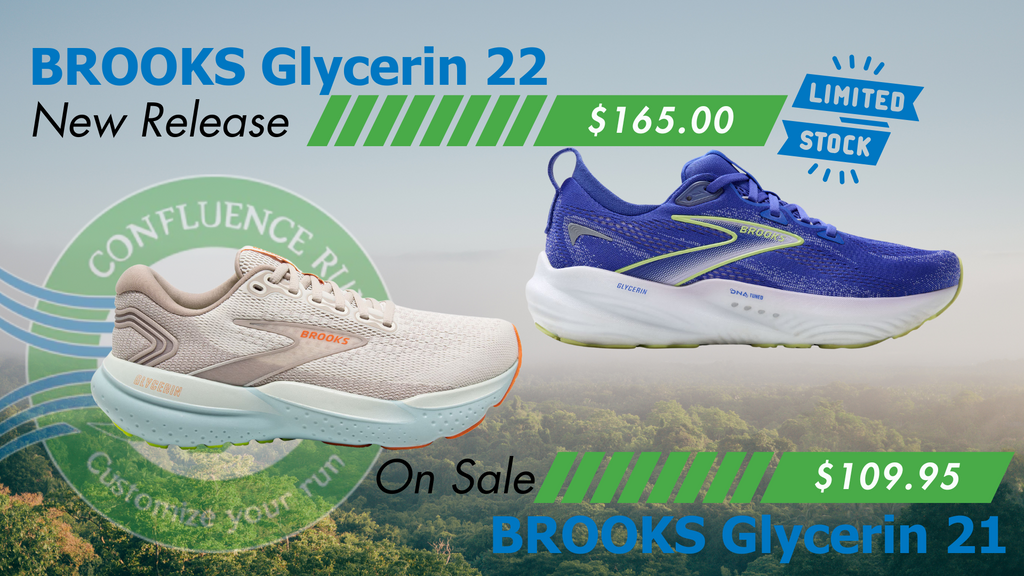 Brooks Glycerin 21 running shoe on sale at Confluence Running, showcasing its plush cushioning.