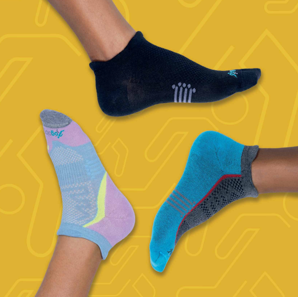 Jogology Socks: Choose your Colors for Re-Dri Yarn, Massage Pads, Anatomical Shaping, Ventilation Panels