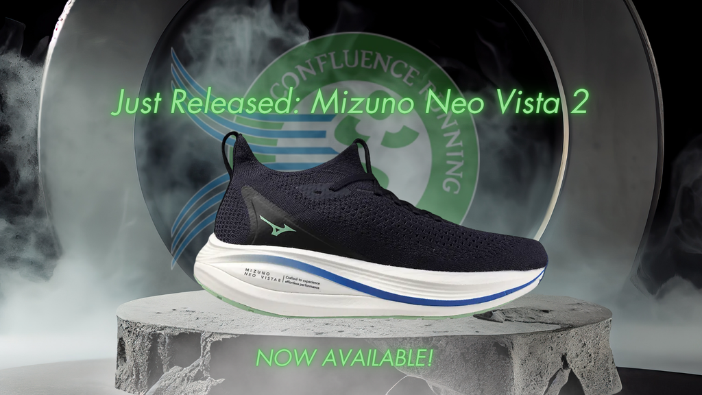 Mizuno Neo Vista 2 Men's Supertrainer – newly released at Confluence Running, featuring ENERZY NXT foam and SMOOTH SPEED ASSIST technology.