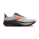 Men's Brooks Ghost 17. Grey upper. Black midsole. Lateral view.
