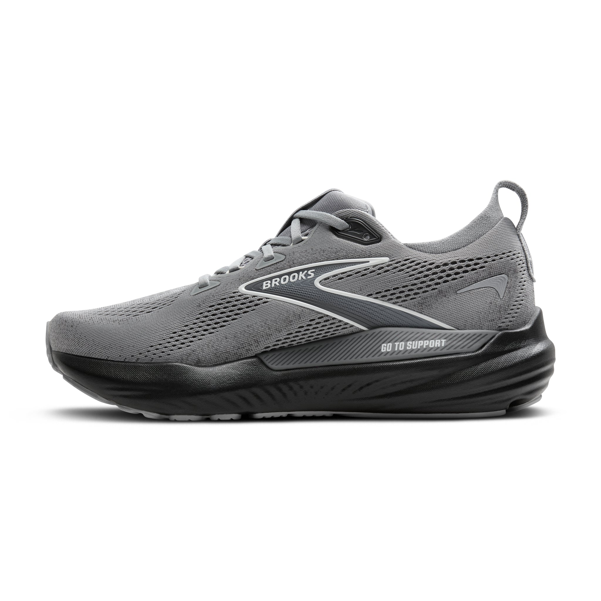 Brooks Glycerin 22 Sneakers Mens Size 12 Gray/white Shoes Black Soles (S219 Brooks Glycerin GTS 22 Shoes Mens Sz 9 Black Grey White  main image 2